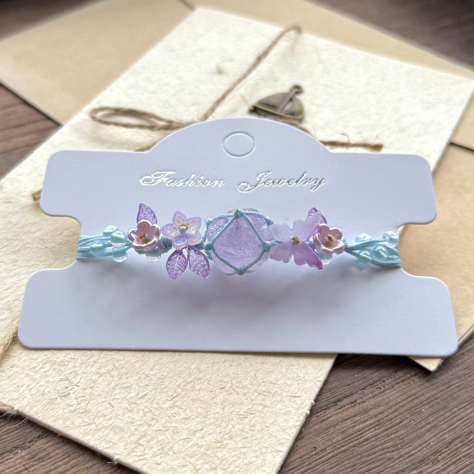 Handmade natural amethyst bracelet